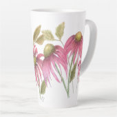 背の高いベニバナのマグカップ。 カフェラテマグ (右アングル)