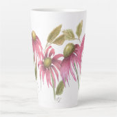 背の高いベニバナのマグカップ。 カフェラテマグ (正面)