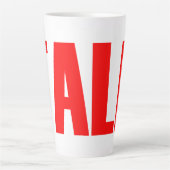 背の高いマグカップに立つ カフェラテマグ (正面)