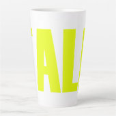 背の高いマグカップに立つ カフェラテマグ (正面)