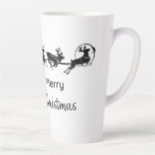 背の高いラテクリスマスマグカップ、白黒クリスマスマグカップ カフェラテマグ (右)