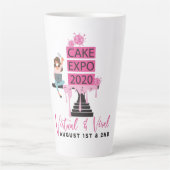 背の高いラテコーヒーマグ カフェラテマグ (正面)