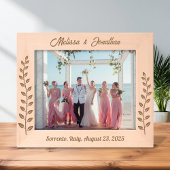 背の高いリースブランチ結婚カップルの記念日10x8 レーザー彫刻フレーム