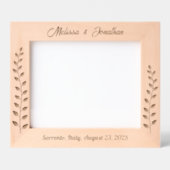 背の高いリースブランチ結婚カップルの記念日10x8 レーザー彫刻フレーム (正面)