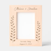 背の高いリースブランチ結婚カップルの記念日5x7 レーザー彫刻フレーム (正面)