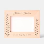 背の高いリースブランチ結婚カップルの記念日7x5 レーザー彫刻フレーム (正面)