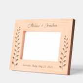 背の高いリースブランチ結婚カップルの記念日7x5 レーザー彫刻フレーム (左)