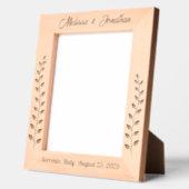 背の高いリースブランチ結婚カップルの記念日8x10 レーザー彫刻フレーム (左)