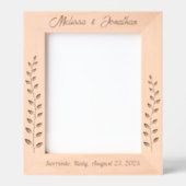 背の高いリースブランチ結婚カップルの記念日8x10 レーザー彫刻フレーム (正面)