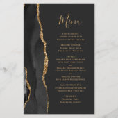 背の高い予算の黒い金ゴールドアゲットダーク結婚のメニュー (正面)