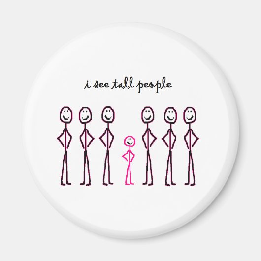 背の高い人が見える マグネット (正面)