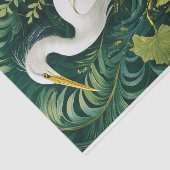 背の高い優雅な白い鶴の装飾 薄葉紙 (詳細)