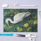 背の高い優雅な白い鶴の装飾 薄葉紙 (クラフト)