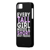 背の高い女の子にはみんな短い友達が最高の必要だ Case-Mate iPhoneケース (裏面左)