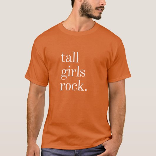 背の高い女性のためのTall+Girls+Rockビンテージ Tシャツ (正面)