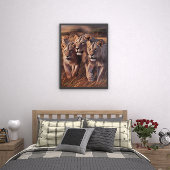 背の高い威厳のある草を徘徊するトリオ ポスター