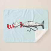 背の高い帽子にセウスI cat博士 シェルパブランケット (正面(横))