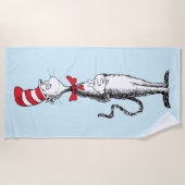 背の高い帽子にセウスI cat博士 ビーチタオル (正面)