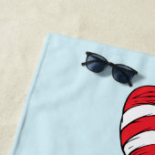 背の高い帽子にセウスI cat博士 ビーチタオル (インサイチュ)