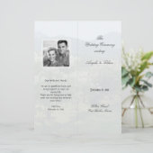 背の高い折り畳み風光明媚な背景結婚式 プログラム (スタンド正面)