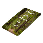 背の高い木で白い文字ハイカー マグネット (左側)