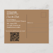 背の高い木、紅葉、ブルーバード。アナウンセメン 案内ポストカード (裏面)