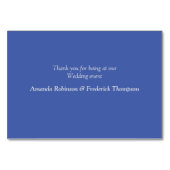 背の高い木、紅葉、ブルーバード。 テーブルナンバー (裏面)