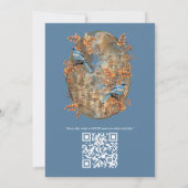 背の高い木、紅葉、ブルーバード。 招待状 (裏面)