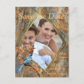 背の高い木、紅葉、ブルーバード。 案内ポストカード (正面)