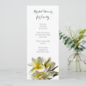 背の高い熱帯プルメリアブライダルシャワー招待状 招待状 (スタンド正面)