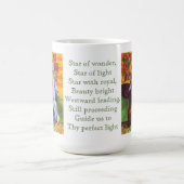 背の高い疑問に思白いマグカップの星 コーヒーマグカップ (中央)