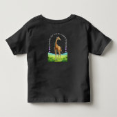 背の高い立っているキリン トドラーTシャツ (裏面)