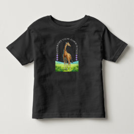 背の高い立っているキリン トドラーTシャツ