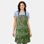 背の高い緑の草種 エプロン (着用した状態)