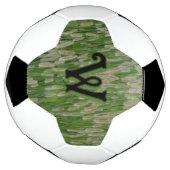 背の高い緑の草種 サッカーボール (回転)