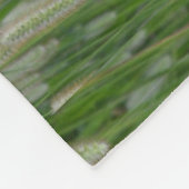 背の高い緑の草種 フリースブランケット (角)