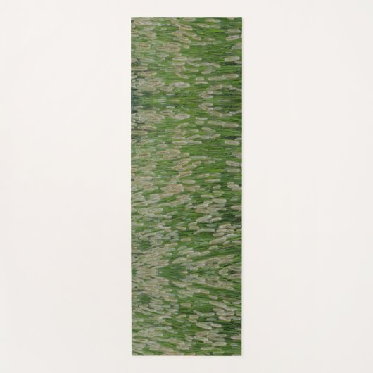 背の高い緑の草種 ヨガマット (正面)