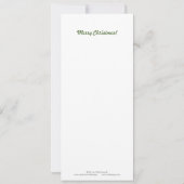 背の高い羊のクリスマスフラットカード (裏面)