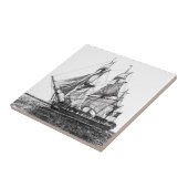 背の高い船ハーマイオネセラミック写真タイル タイル (側面)