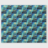 背の高い船航海の ラッピングペーパー (フラット)