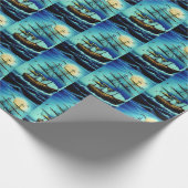 背の高い船航海の ラッピングペーパー (角)