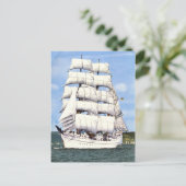 背の高い船、四角い船 ポストカード (スタンド正面)