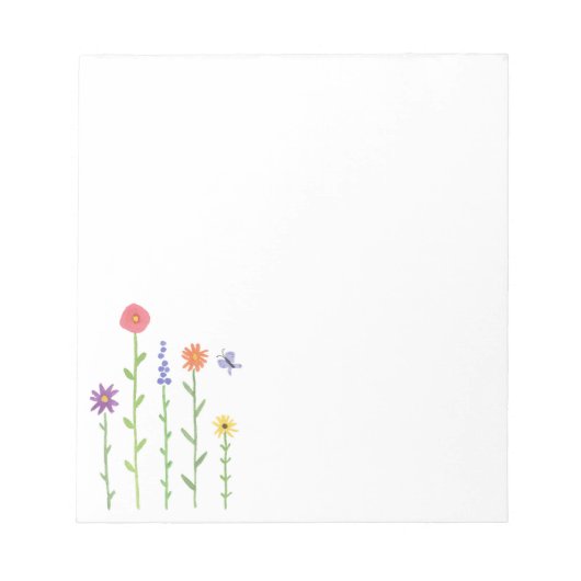 背の高い花 ノートパッド (正面)