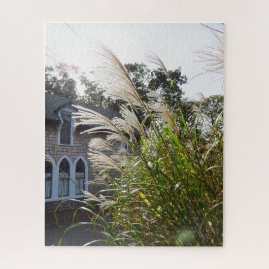 背の高い草のアーチ窓 – Martha's Vineyard ジグソーパズル (縦)