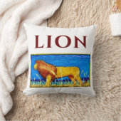 背の高い草のライオン クッション (ブランケット)