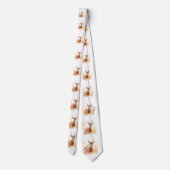 背の高い草の中に鹿を倒す ネクタイ (裏面)