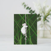 背の高い草の中の灰色の野ネズミ ポストカード (スタンド正面)