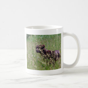 背の高い草の中の犬 コーヒーマグカップ