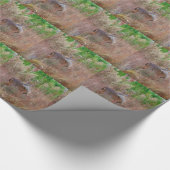 背の高い草の中の鹿 ラッピングペーパー (角)