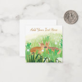 背の高い草の子犬のカスタマイズ可能 ノートカード (正面/裏面インサイチュ)